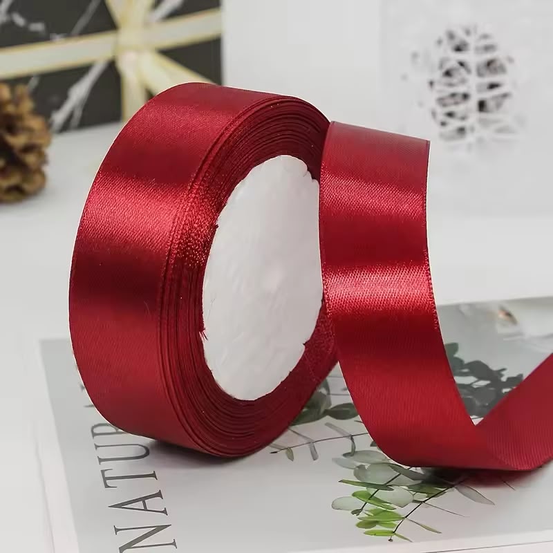 Premium Satin Ribbon Roll – 1 Inch x 9 Yards | Gift Wrapping, Crafts & Decorations