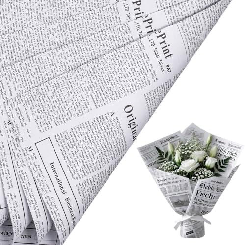 Premium Designer Mix Bouquet Wrapping Paper – 20 Sheets Mixed Color Floral Wrapping Sheets for Fresh Flowers, Florist Bouquets & Gift Packaging