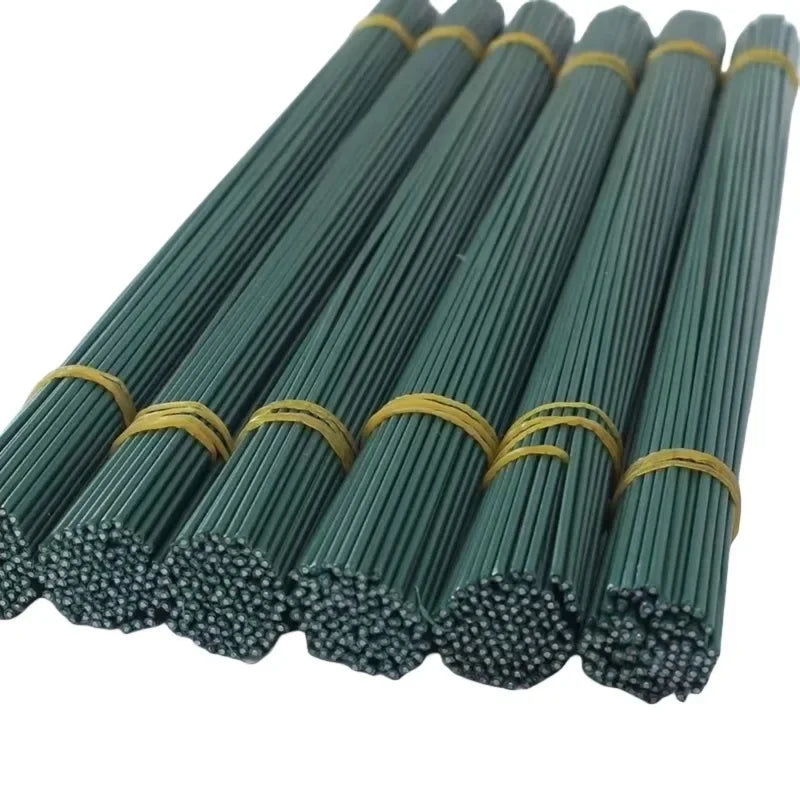 2mm Green Floral Stem Wire Sticks – 12 Inch / 30 CM Florist Wire for Artificial Flowers, Bouquet Making, Floral Crafts & DIY | Pack of 5, 15 & 25