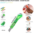 Mini Paper Cutter Utility Knife – Sharp Blade Cutter for Ribbon, Bouquet Wrapping, Paper, Cardboard, Fabric & DIY Crafts