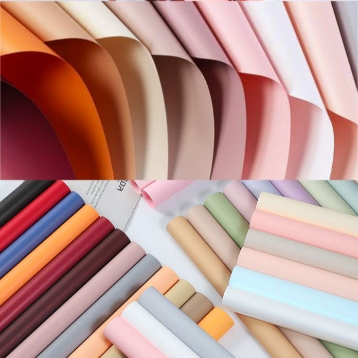 Premium Designer Mix Bouquet Wrapping Paper – 20 Sheets Mixed Color Floral Wrapping Sheets for Fresh Flowers, Florist Bouquets & Gift Packaging