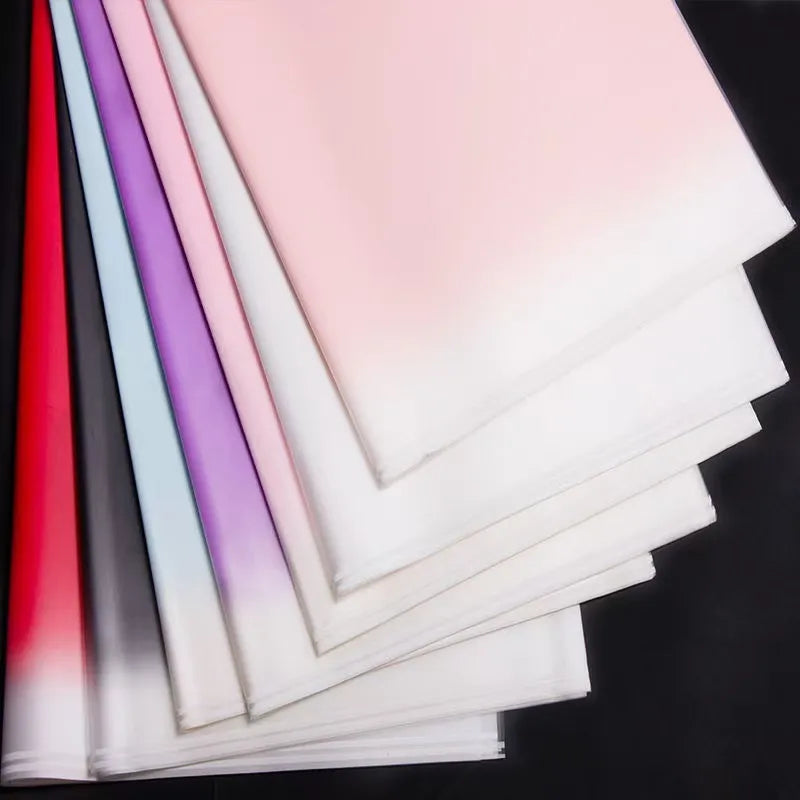 Aurora Fade Frosted Bouquet Wrapping Sheets – Premium Gradient Translucent Floral Wrapping Paper (20 Sheets)