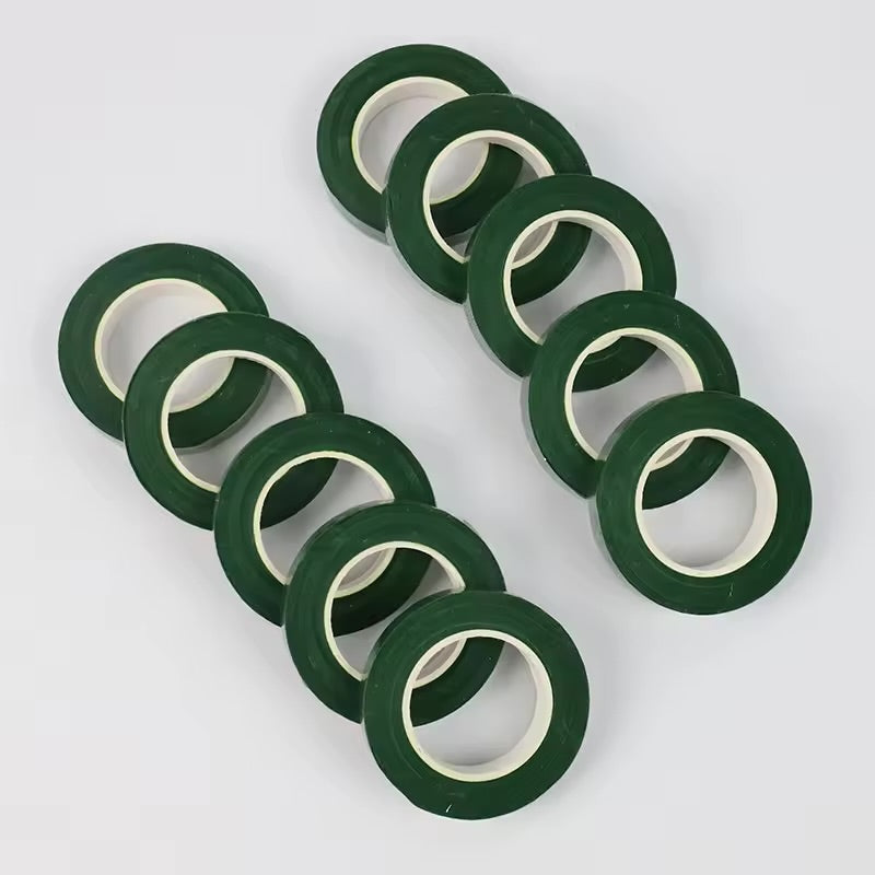 Premium Floral Tape 1.2cm x 25 Yards – Dark Green Florist Stem Wrap Tape for Flower Bouquets, Artificial Flowers, Floral Arrangements & DIY Crafts