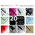 Premium Designer Mix Bouquet Wrapping Paper – 20 Sheets Mixed Color Floral Wrapping Sheets for Fresh Flowers, Florist Bouquets & Gift Packaging