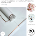 Luxury Thin Border Bouquet Wrapping Paper Pack of 20 Sheets | Premium Translucent Flower Wrapping Paper | Waterproof Florist Bouquet Gift Wrap