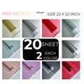 Premium Designer Mix Bouquet Wrapping Paper – 20 Sheets Mixed Color Floral Wrapping Sheets for Fresh Flowers, Florist Bouquets & Gift Packaging