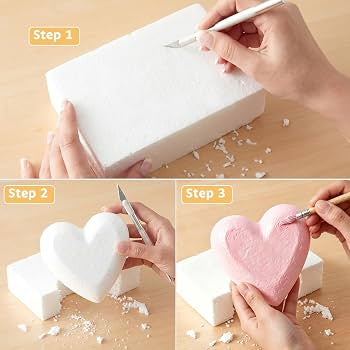 Thermocol Foam Blocks 8×4×3 Inch – Polystyrene Craft Blocks for DIY, Floral Arrangements & School Projects