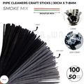 Pipe Cleaners Craft Sticks 100 Pcs (2 Color Mix) | Velvet Pipe Cleaner Chenille Stems 30cm (50+50) for DIY Crafts, Handmade Flowers, Bouquet Decoration & School Projects