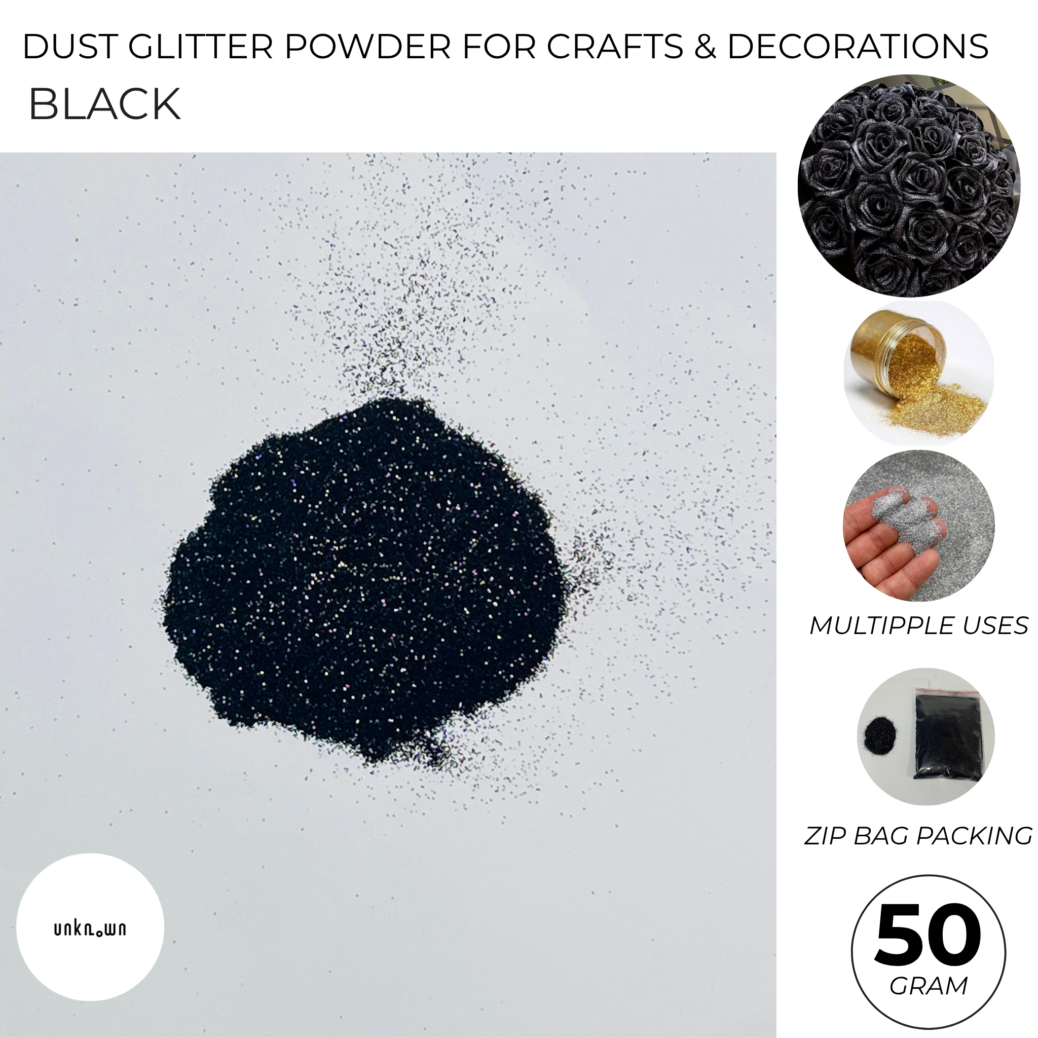 Premium Dust Glitter Powder for Crafts & Decorations (50g)