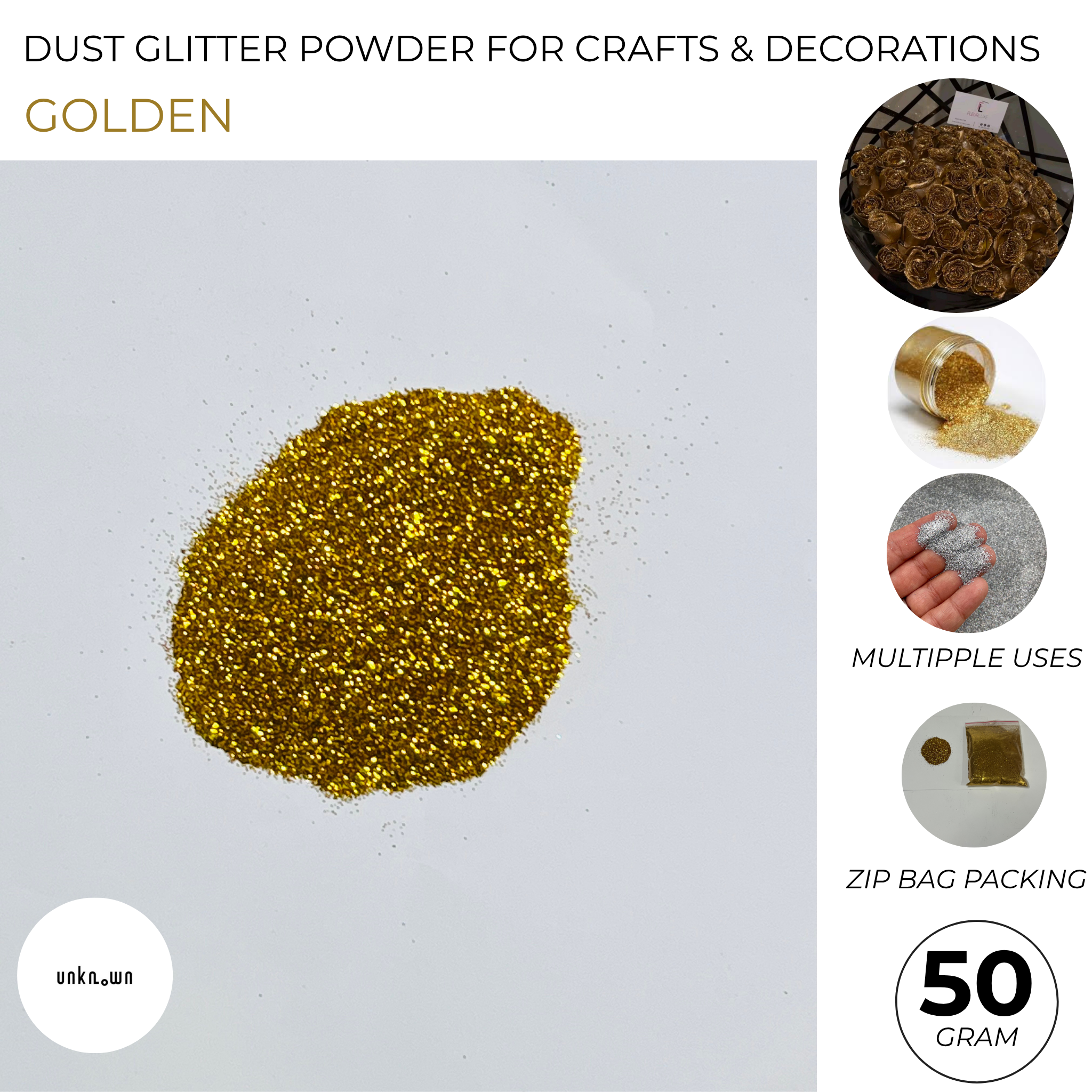 Premium Dust Glitter Powder for Crafts & Decorations (50g)