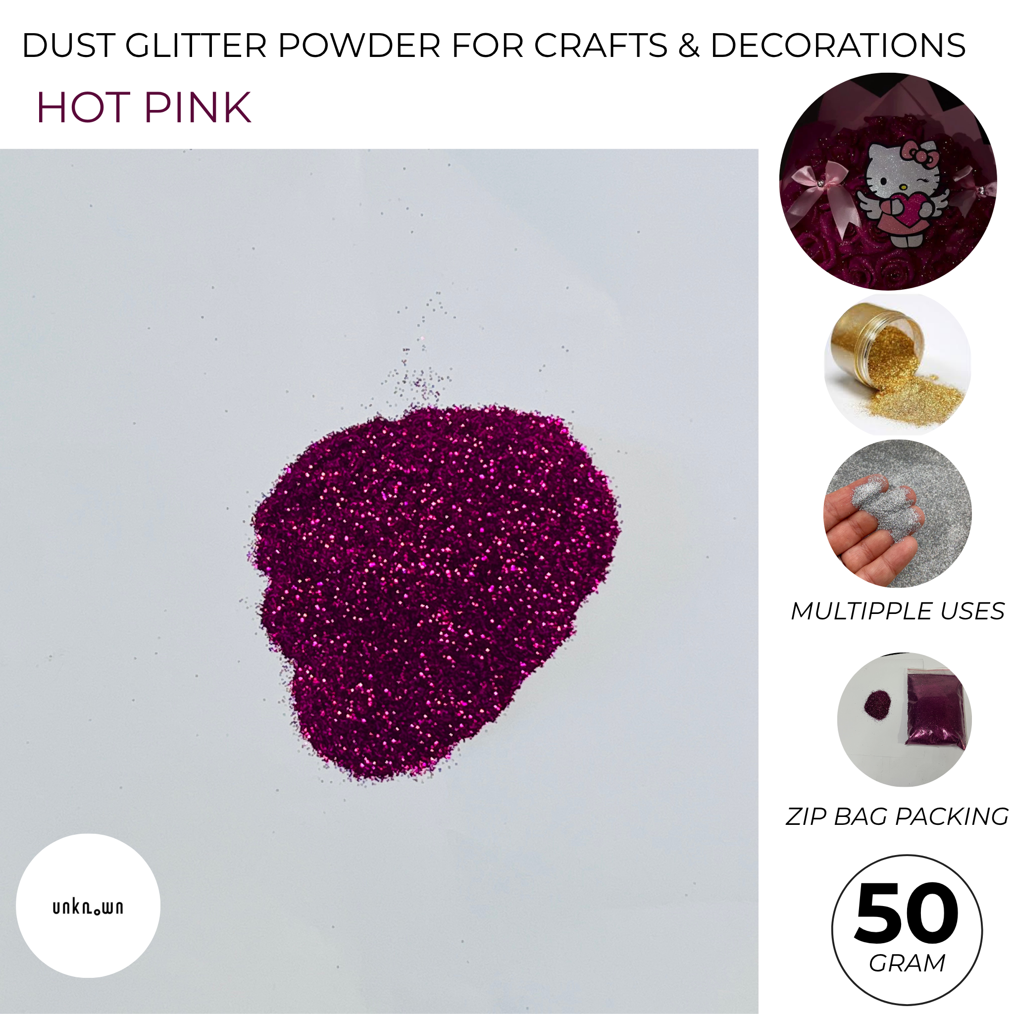 Premium Dust Glitter Powder for Crafts & Decorations (50g)