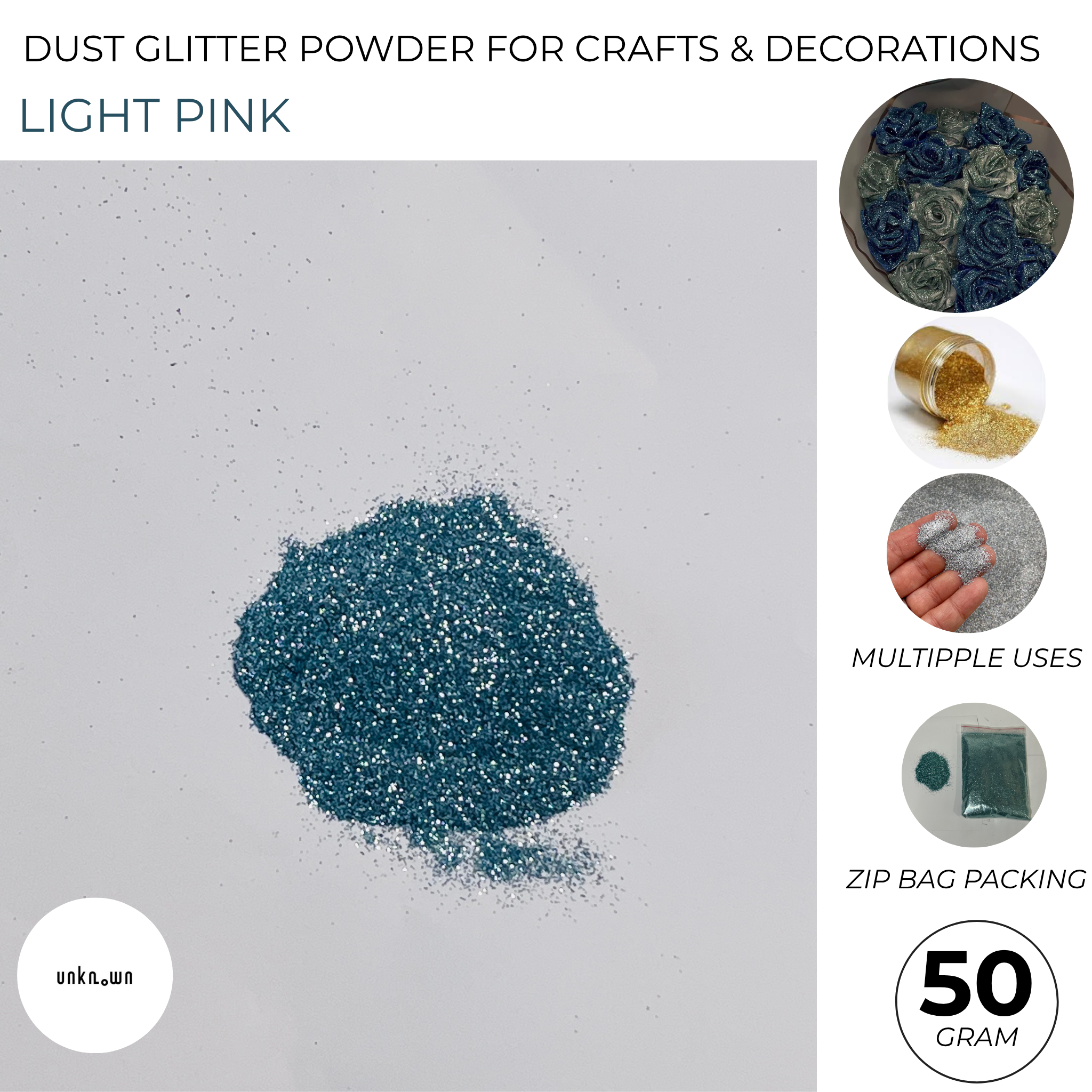 Premium Dust Glitter Powder for Crafts & Decorations (50g)