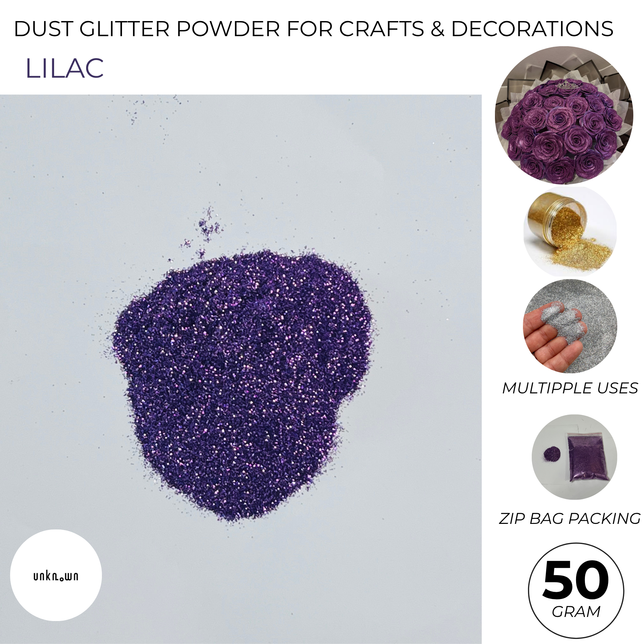 Premium Dust Glitter Powder for Crafts & Decorations (50g)
