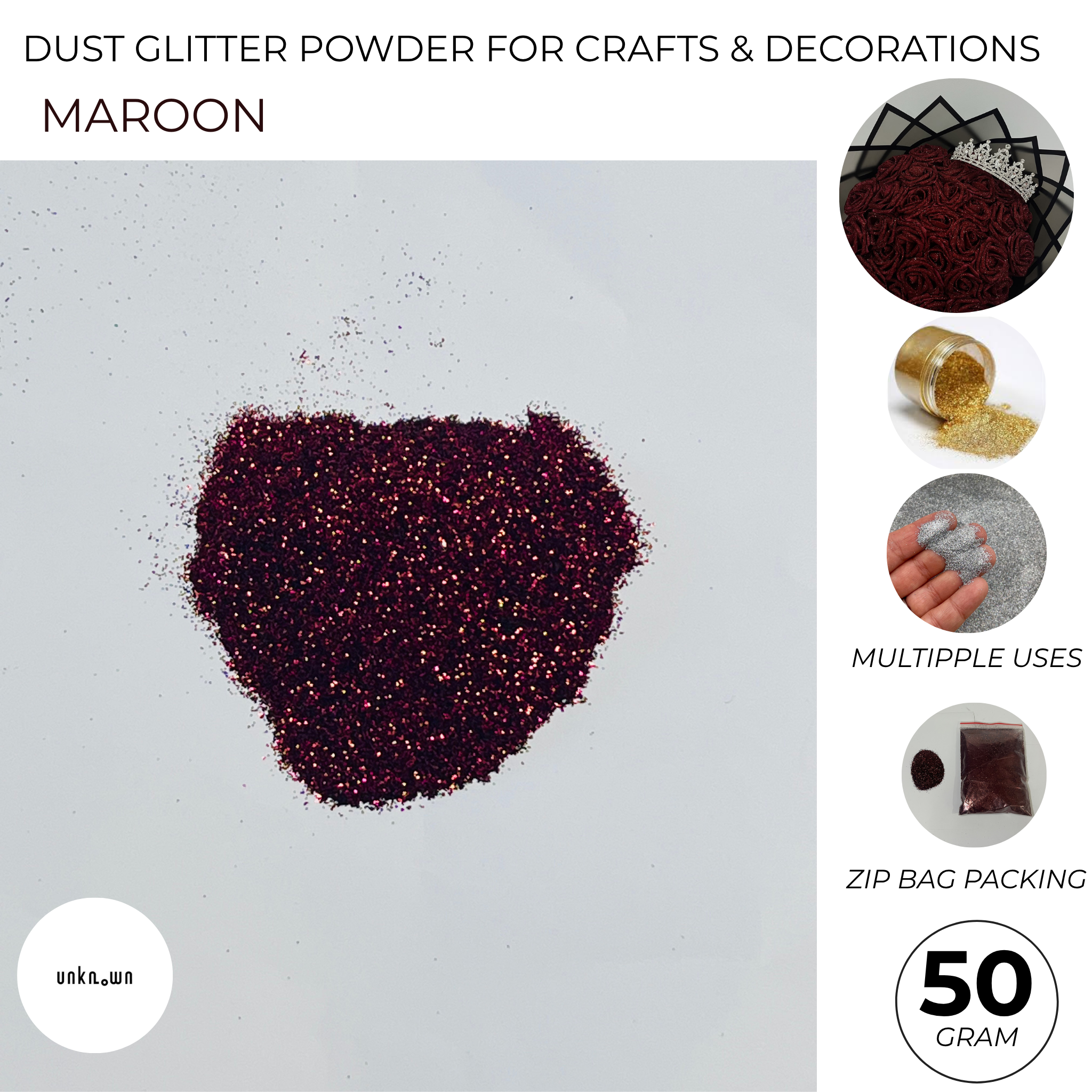 Premium Dust Glitter Powder for Crafts & Decorations (50g)