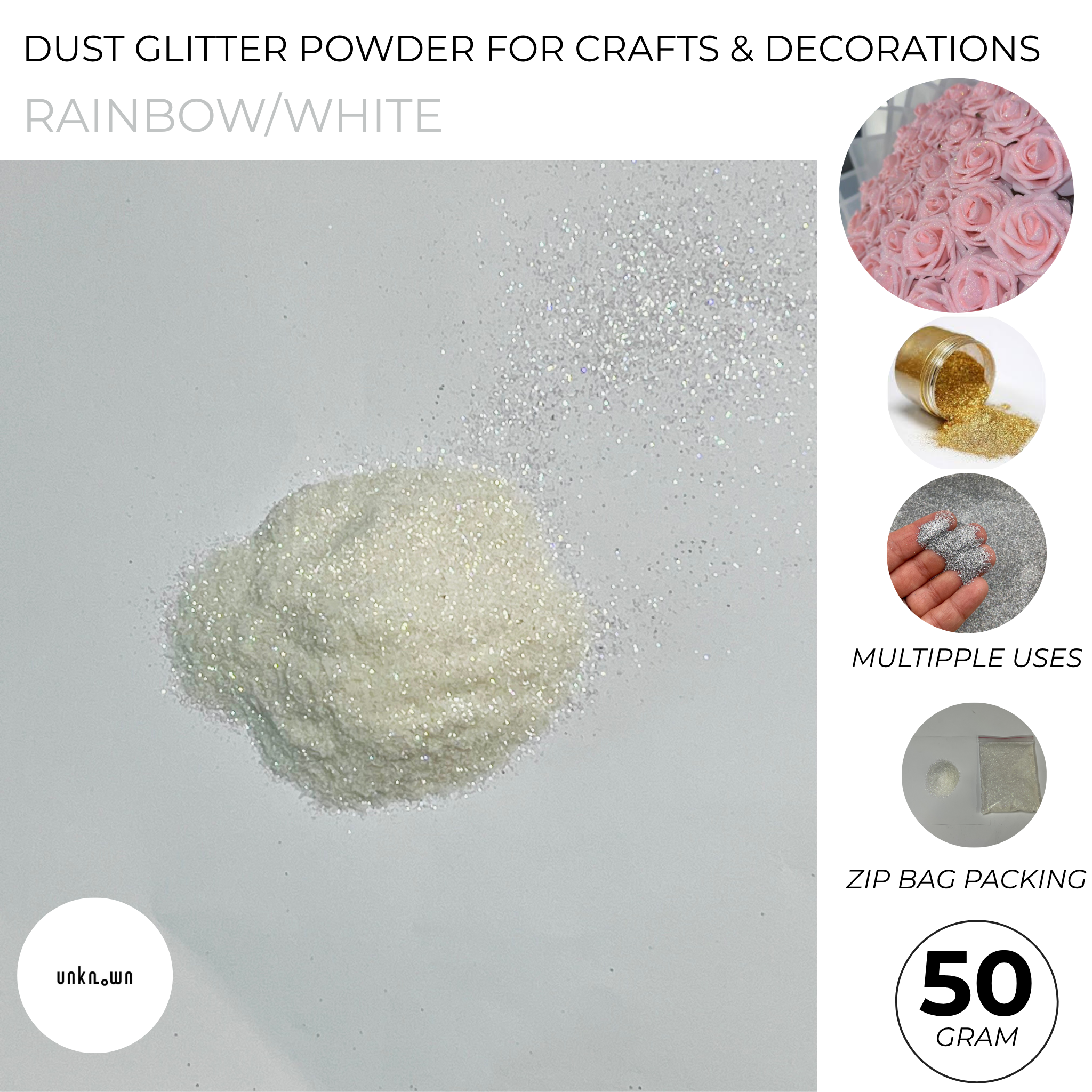 Premium Dust Glitter Powder for Crafts & Decorations (50g)