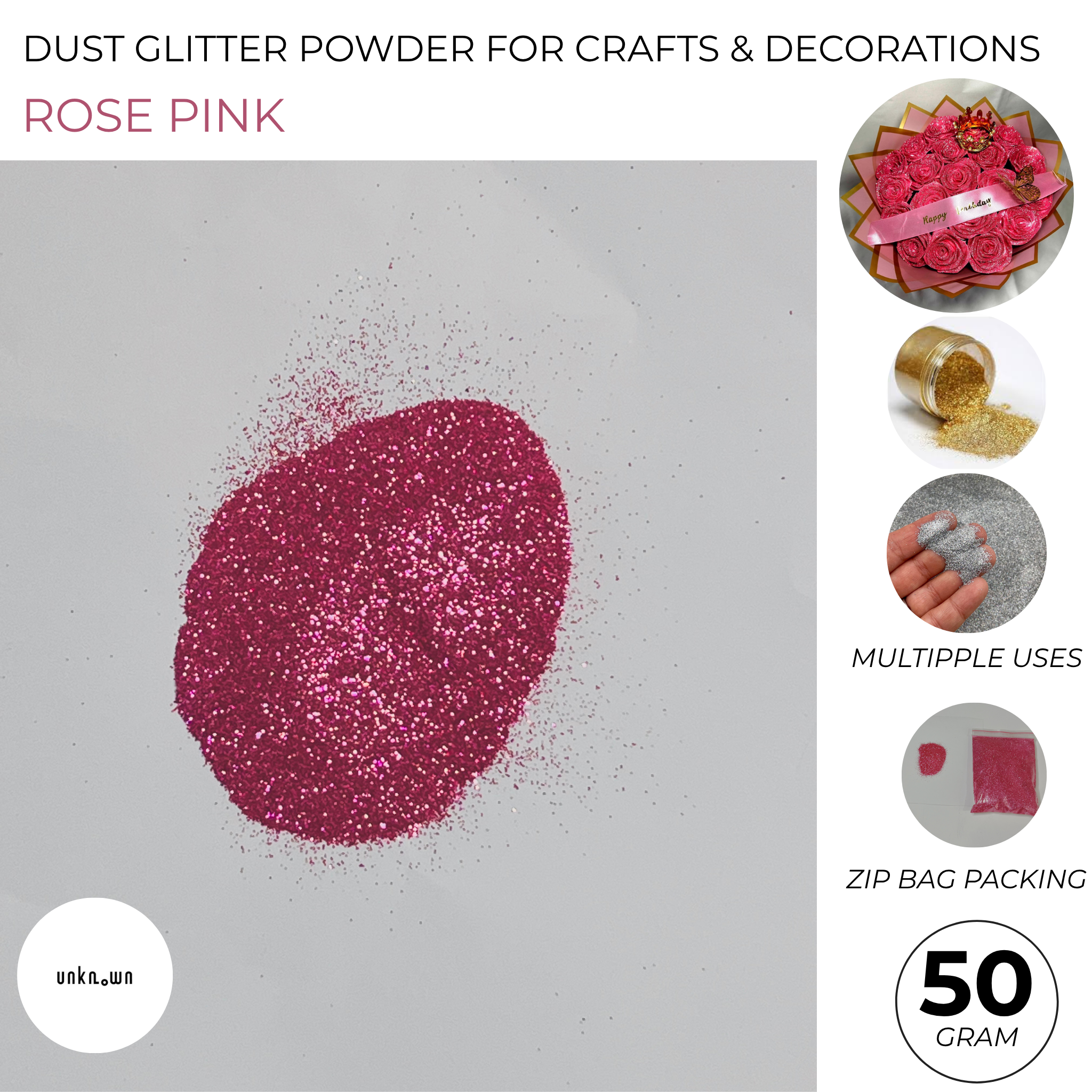 Premium Dust Glitter Powder for Crafts & Decorations (50g)
