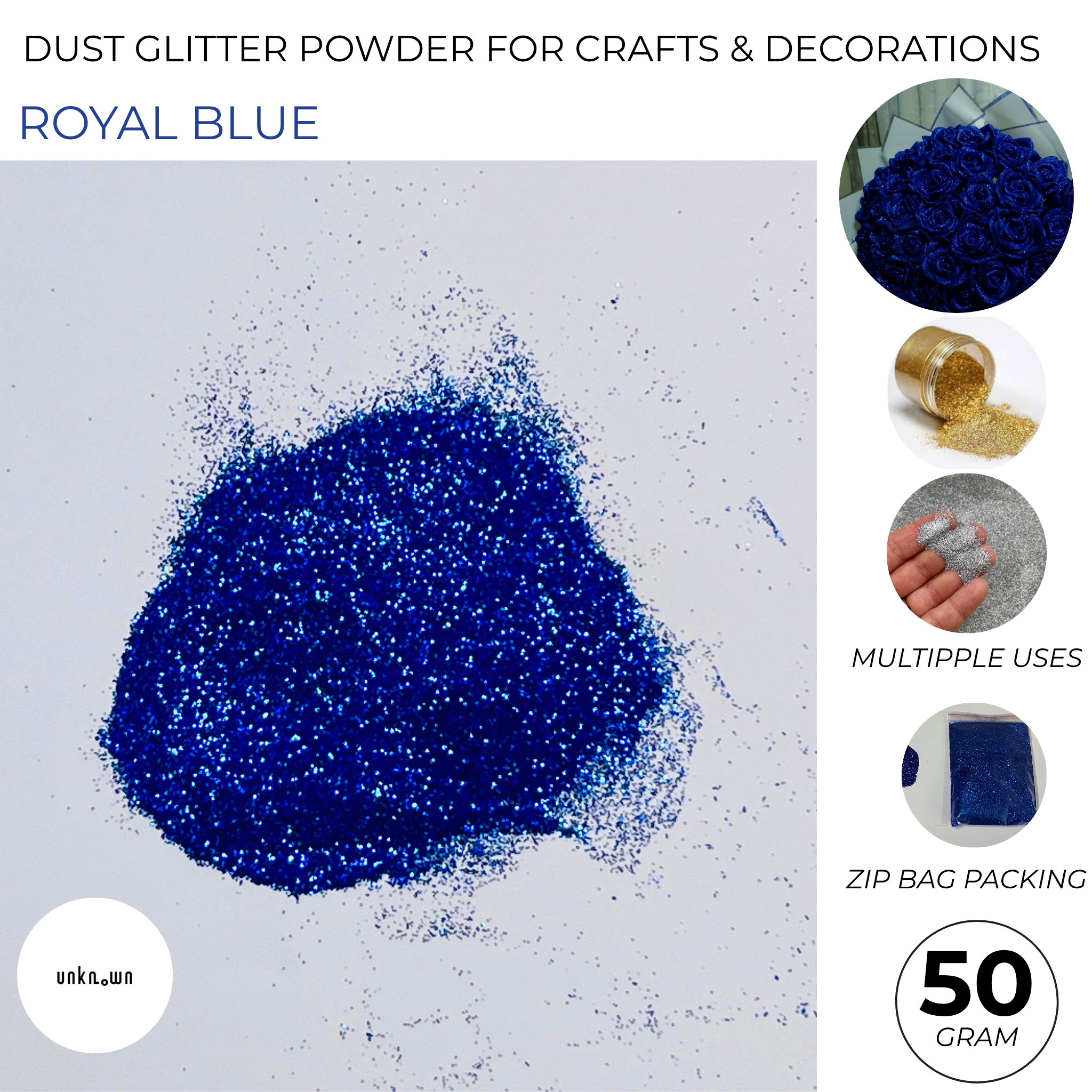 Premium Dust Glitter Powder for Crafts & Decorations (50g)