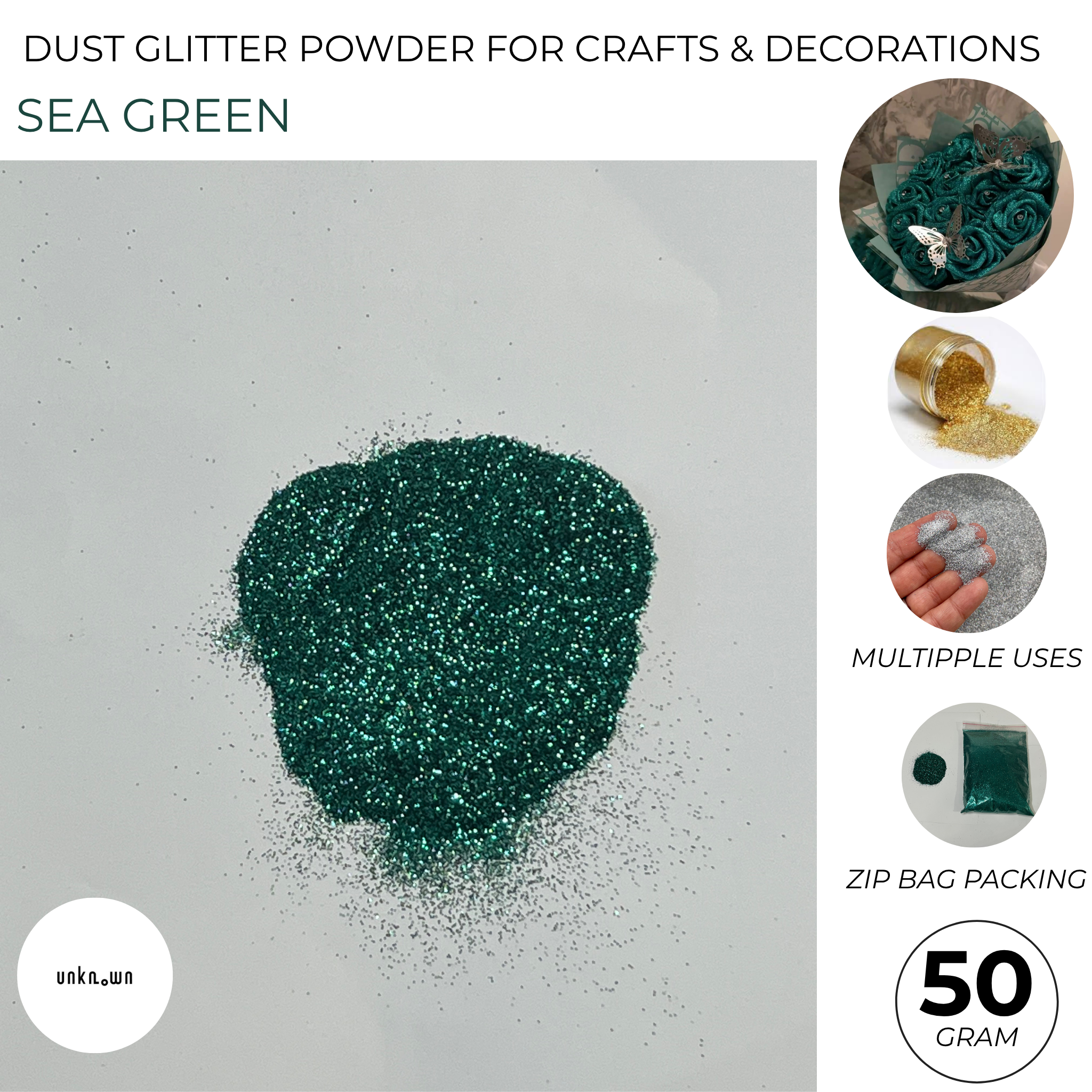 Premium Dust Glitter Powder for Crafts & Decorations (50g)