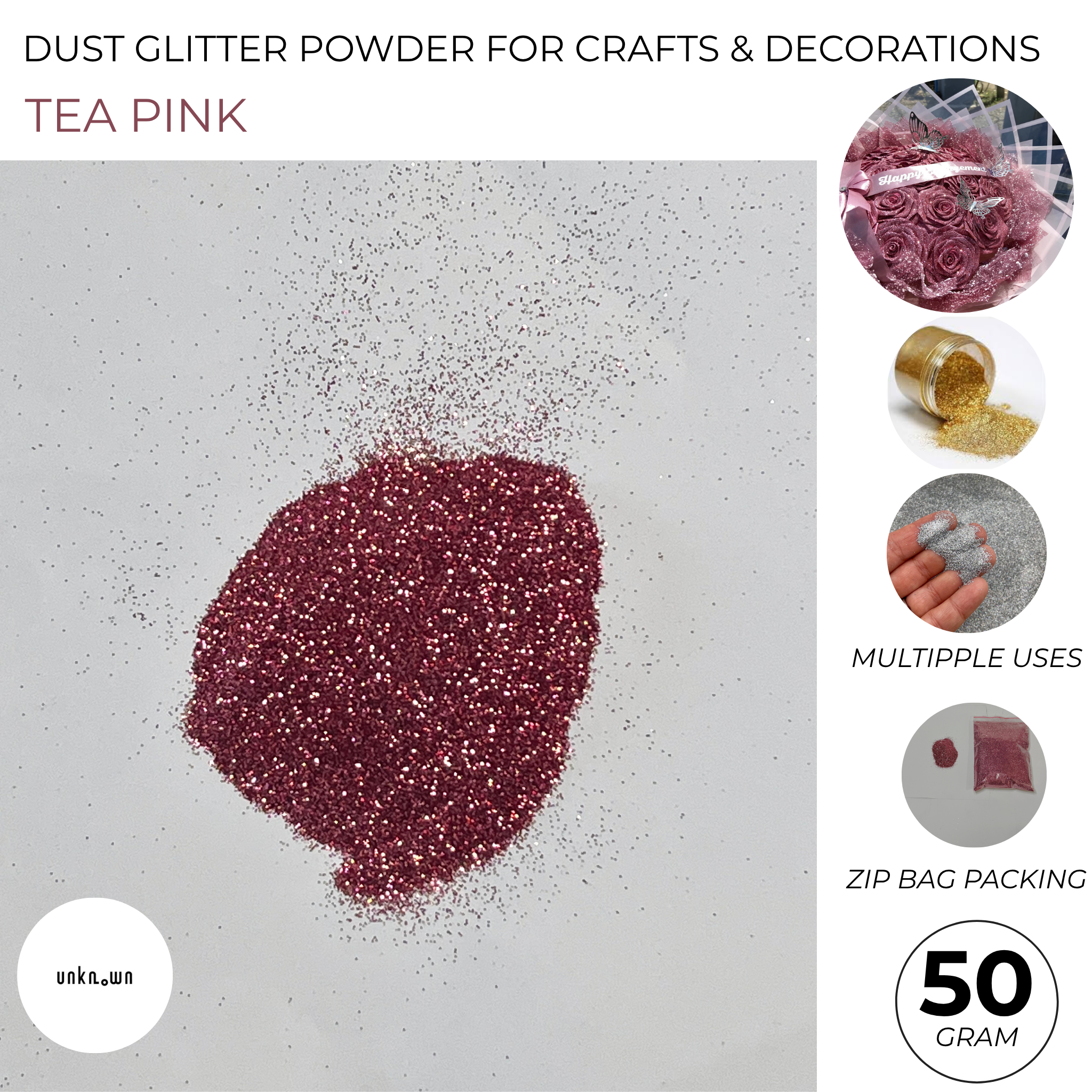 Premium Dust Glitter Powder for Crafts & Decorations (50g)