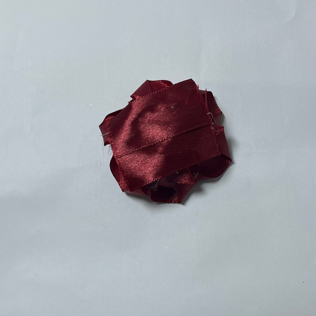 Handmade Satin Ribbon Rose – 6.5cm Decorative Artificial Flower | Premium Craft Flower
