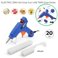 20W Hot Glue Gun With 10 Glue Sticks - for DIY High Quality Hot Glue Gun for Home Use 7MM Glue Sticks