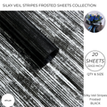 Silky Veil Stripes Frosted Bouquet Wrapping Sheets – Premium Translucent Floral & Gift Wrapping Paper (20 Sheets)