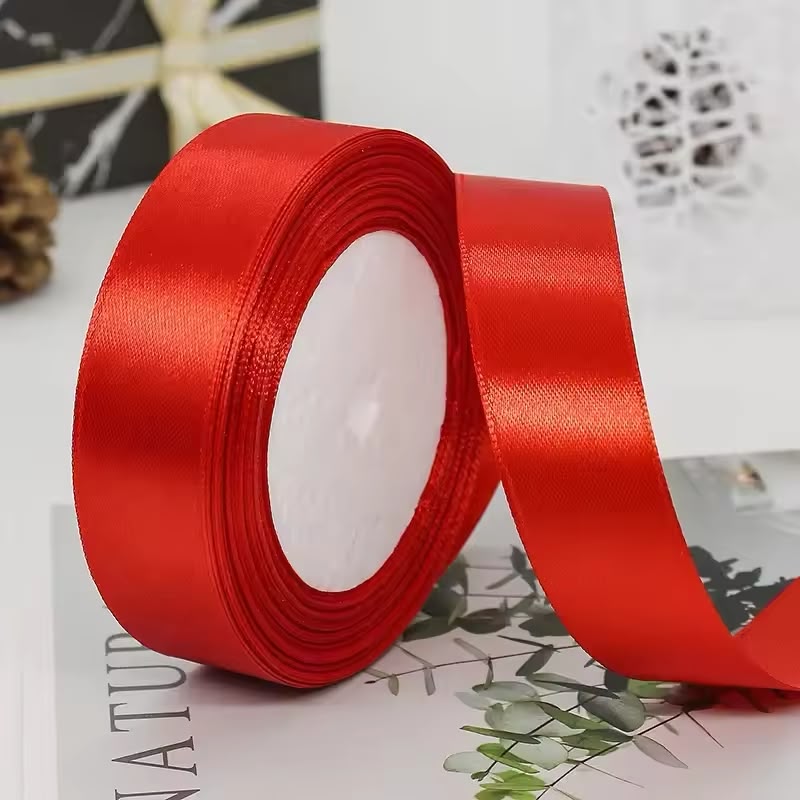 Premium Satin Ribbon Roll – 1 Inch x 9 Yards | Gift Wrapping, Crafts & Decorations